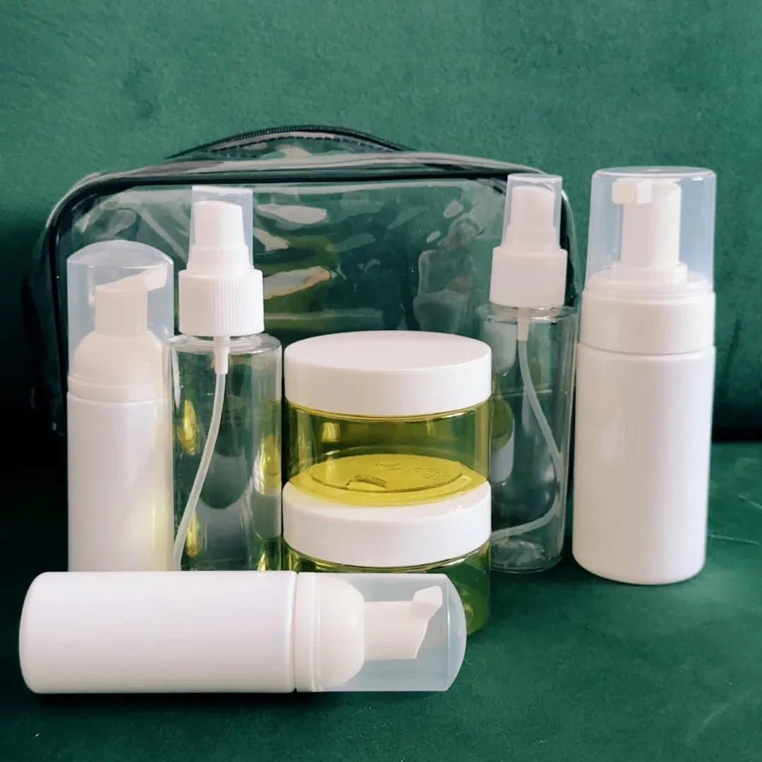 Travel Bag Set Recipiente Compacte pentru Calatorii Produse de Igiena si Cosmetice